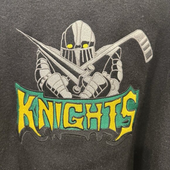 Vintage Bomber Jacket Heavy Duty Leather Knights Made In Canada Size S - Picture 10 of 12